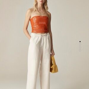 J. Crew Relaxed Utility Pant in Cotton Blend, Large Tall, NWT